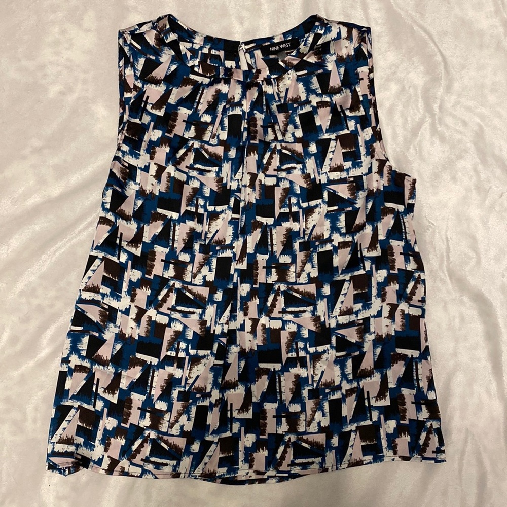 Nine West Sleeveless Dress Shirt - Large